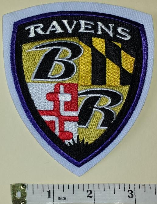 1 BALTIMORE RAVENS NFL FOOTBALL SHIELD CREST EMBLEM PATCH – UNITED PATCHES