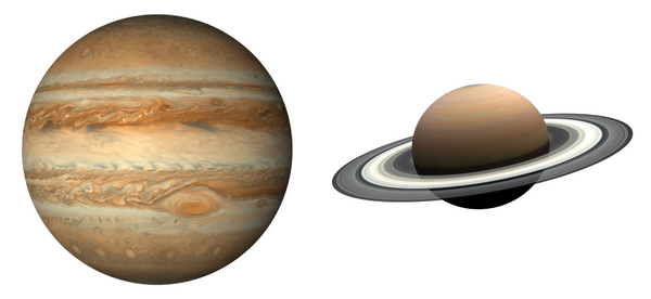 Jupiter et Saturne