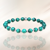 bracelet, lithotherapie, malachite, perles, pierre ENAE Mineraux