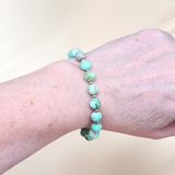 bracelet, lithotherapie, perles, pierre, turquoise ENAE Mineraux