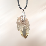 citrine, lithotherapie, pendentif, pierre brute ENAE Mineraux