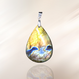 labradorite, lithotherapie, pendentif, pierre ENAE Mineraux