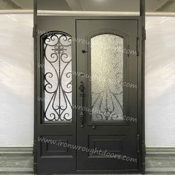 IWD IronWroghtDoors-steel-black-entry-single-door-with-sidelight-back