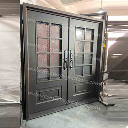 IWD IronWroghtDoors-steel-oil-rubbed-bronze-entry-double-door-rain-glass-with-kickplate-screen-front.jpg__PID:5a6db8b1-17d8-41e6-9e75-ec30111fcee7