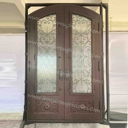 IWD IronWroghtDoors-steel-oil-rubbed-bronze-entry-double-door-with-screen-back
