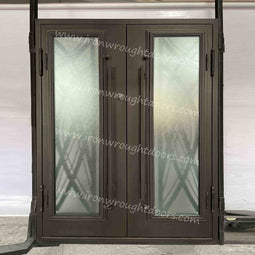 IWD IronWroghtDoors-steel-oil-rubbed-bronze-entry-double-door-with-screen-curved-line-back