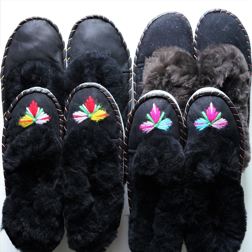 natural sheepskin slippers