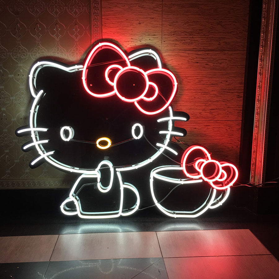 Hello Kitty with Mug Neon Sign- Affordable Custom Neon Signs ...