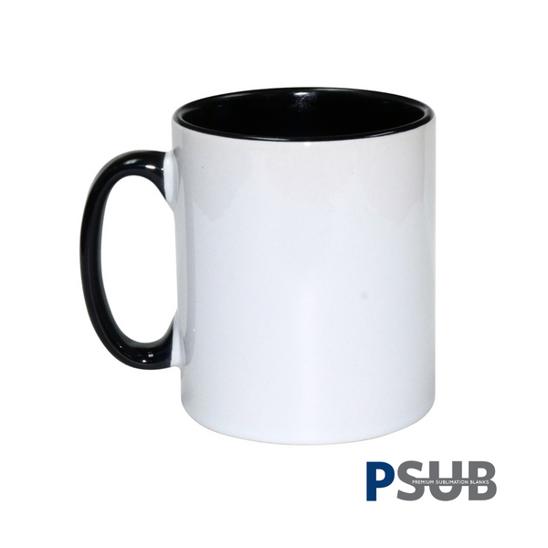 Taza sublimación Cerámica Blanco brillo 11oz AAA+ ORCA BLACK con