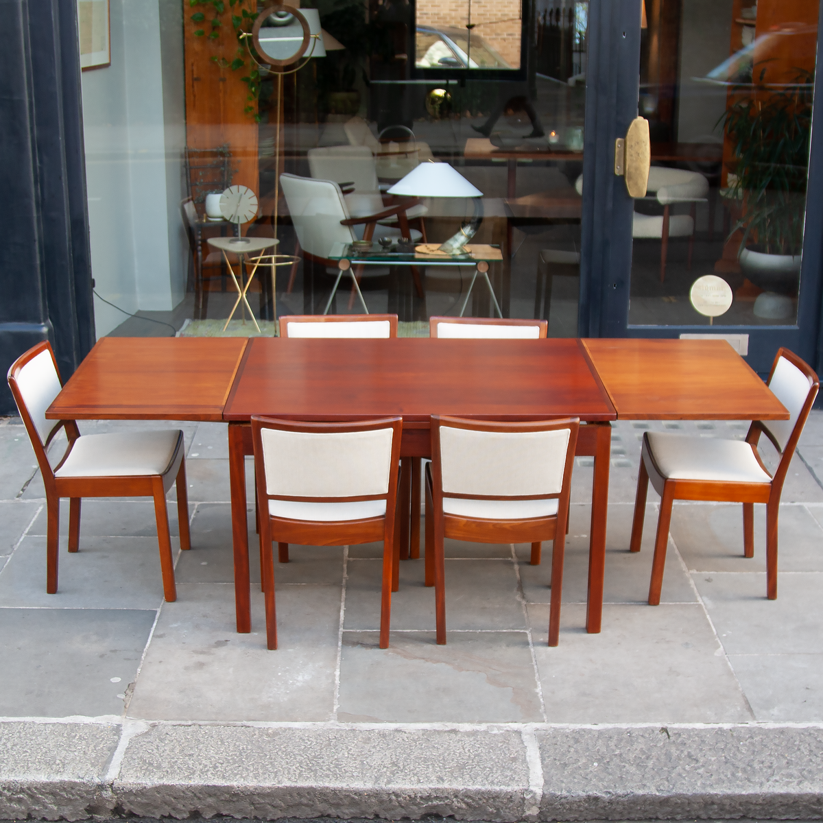 Cuban Mahogany Dining Table & Set of Six Chairs / Tove and Edvard Kindt-Larsen, 1930s