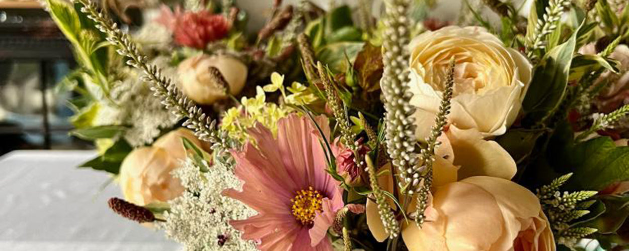 Wedding flowers by Somerset flower farmer and florist Georgie Newbery of Common Farm Flowers