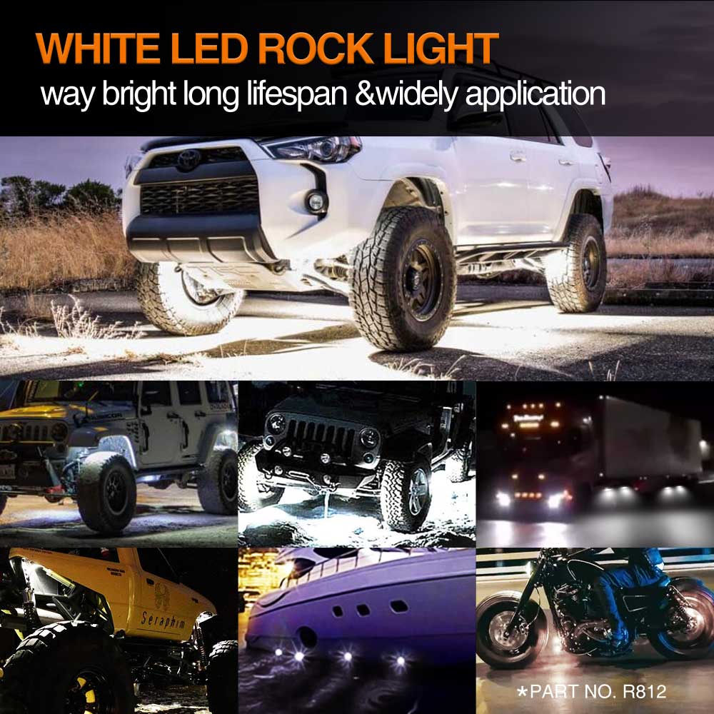 White rocksy light white rock light kit white led rock light