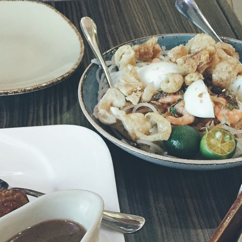 Local Filipino Food served with Calamansi