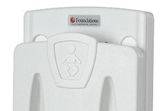 Foundations Wall Mounted Baby & Child Safety Quick Seat - Child safety seat made of bacteria resistant polyethylene which is easy to sanitize