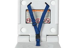Siège rapide pour bébé et enfant à fixation murale Foundations - La ceinture de sécurité en nylon est réglable et facile à nettoyer