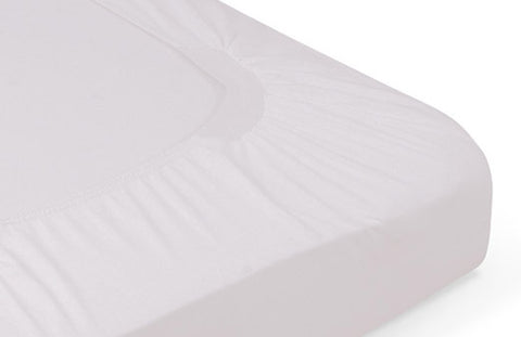 Foundations 100% cotton sheets SafeFit™ elastic fitted sheets use an extra heavy-duty elastic "Shower cap" design to ensure retention to mattress and durability throughout heavy laundering