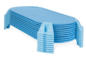 Foundations Podz Toddler Size Cot Beds - Cots can be stacked up to 20 high, saving more space than all other daycare cots