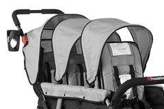 Foundations® Triple Stroller Multi Child Stroller - 3 collapsible sun canopies provide UV protection