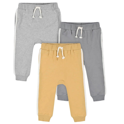 jogging bebe garcon en molleton doux et taille elastique jaune joggings bebe