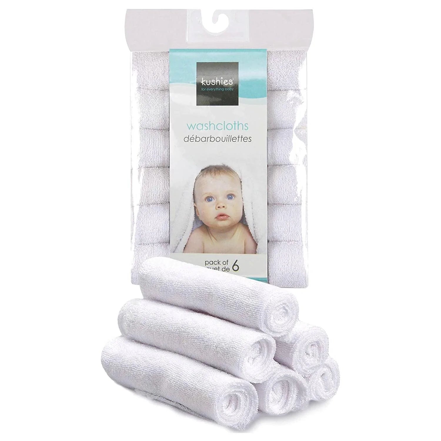 Kushies Baby Washcloths (6 Pack)