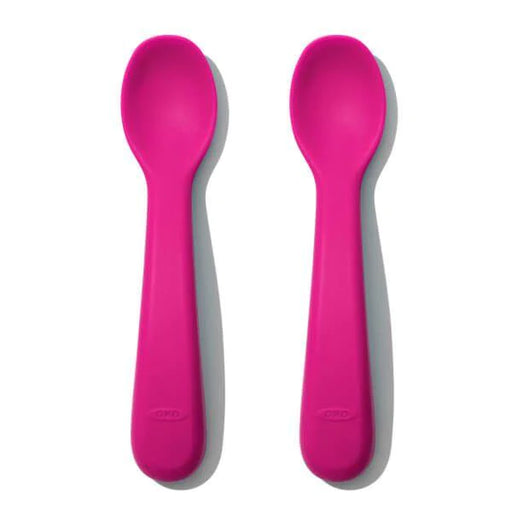 Grabease, Double Silicone Spoons, 3m+, Blush