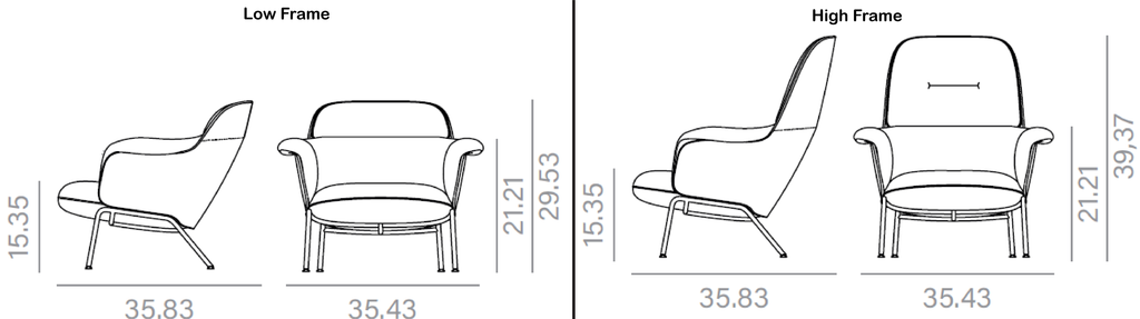 ULIS LOUNGE CHAIR METAL BASE