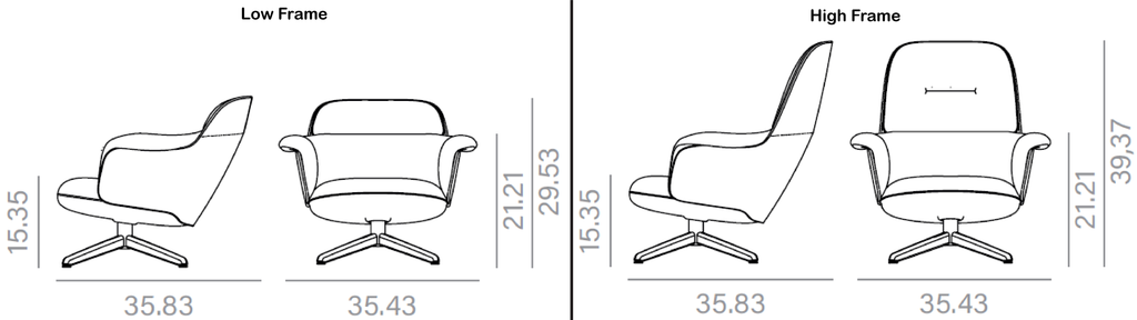 ULIS LOUNGE CHAIR WOOD BASE