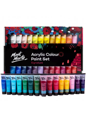 12pcs Mont Marte Signature Acrylic Paint Set - CraftsVillage™ MarketHUB