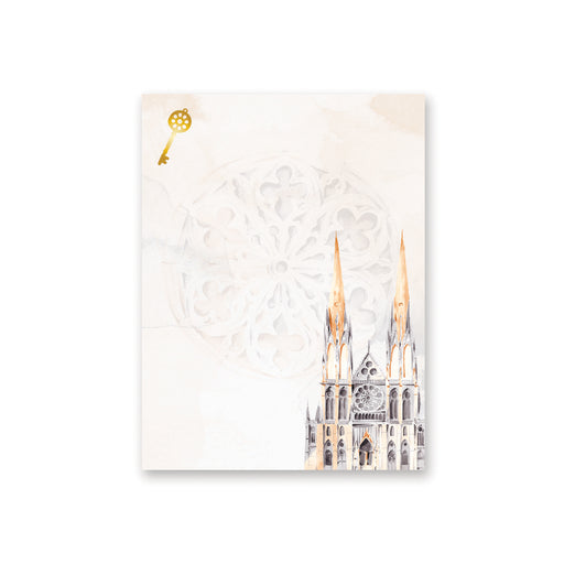 gothic architecture church building key ornate notepad