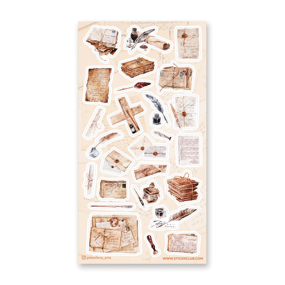 Vintage Postal Stamps Sticker Sheet – STICKII