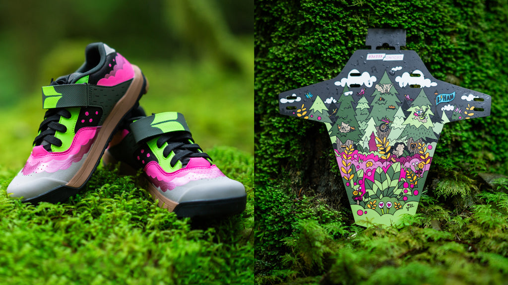 Jill Kintner's Custom painted Shimano GE7 shoes and art work