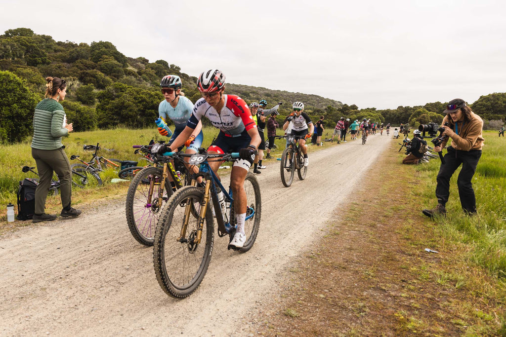 Hannah Otto racing at the Sea Otter Classic wearing shimano's new SH-XC903 MTB shoes