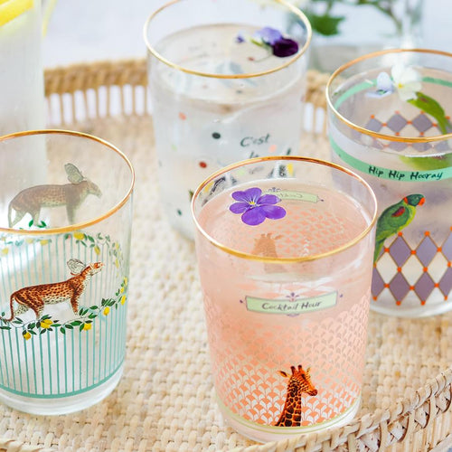Bicchiere vetro Melting Pot Bicolore Trasparente-Grigio set 6 pezzi