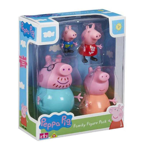 Paquete de figuras de Peppa Pig con Peppa George mamá y papá cerdo