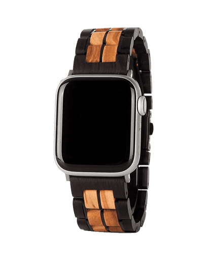 Apple Watch Zebrano- und Ebenholz Armband (Series 1-4)