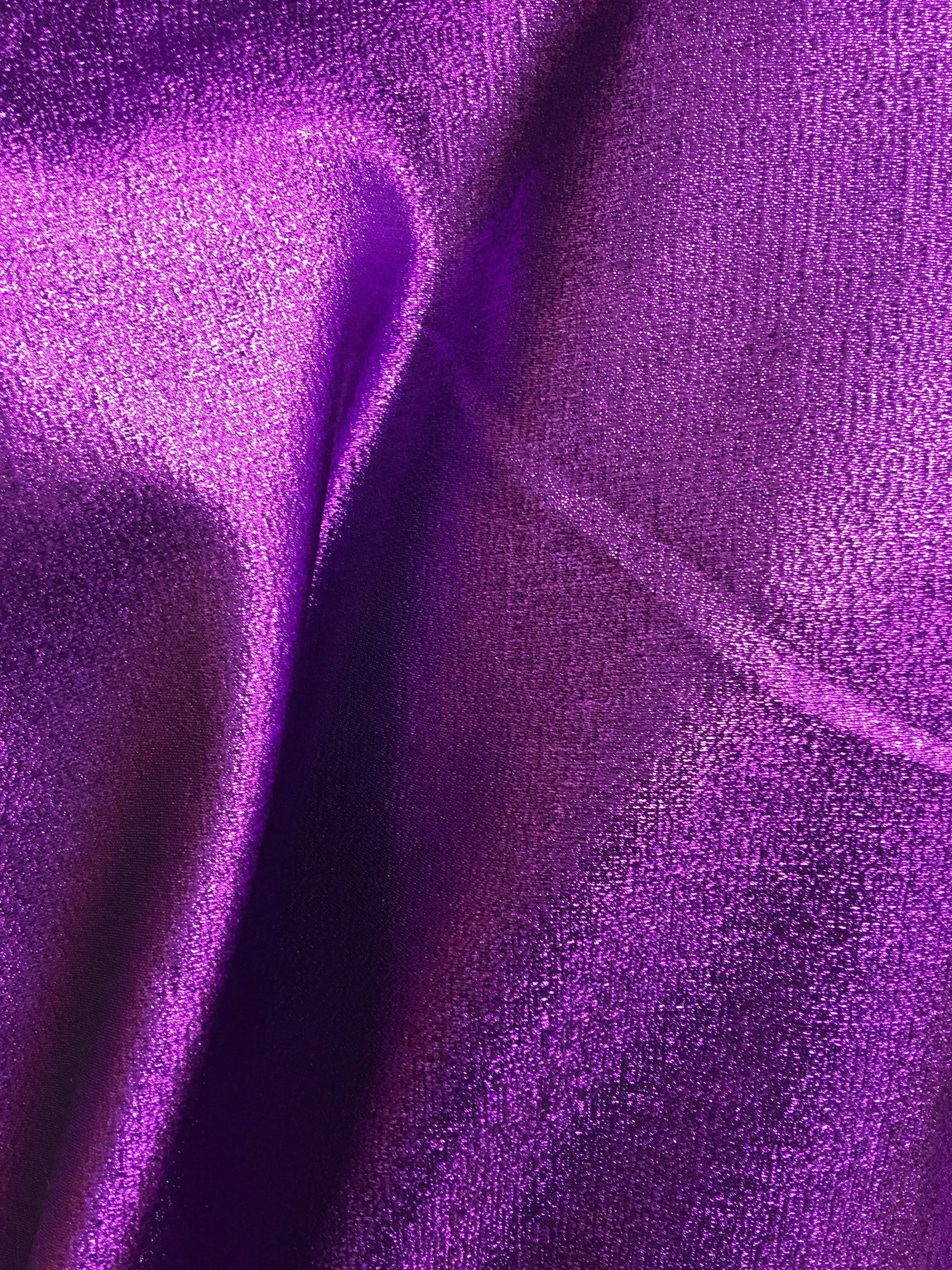 Kenzie PURPLE Light Weight Lamé Fabric by the Yard - New Fabrics Daily