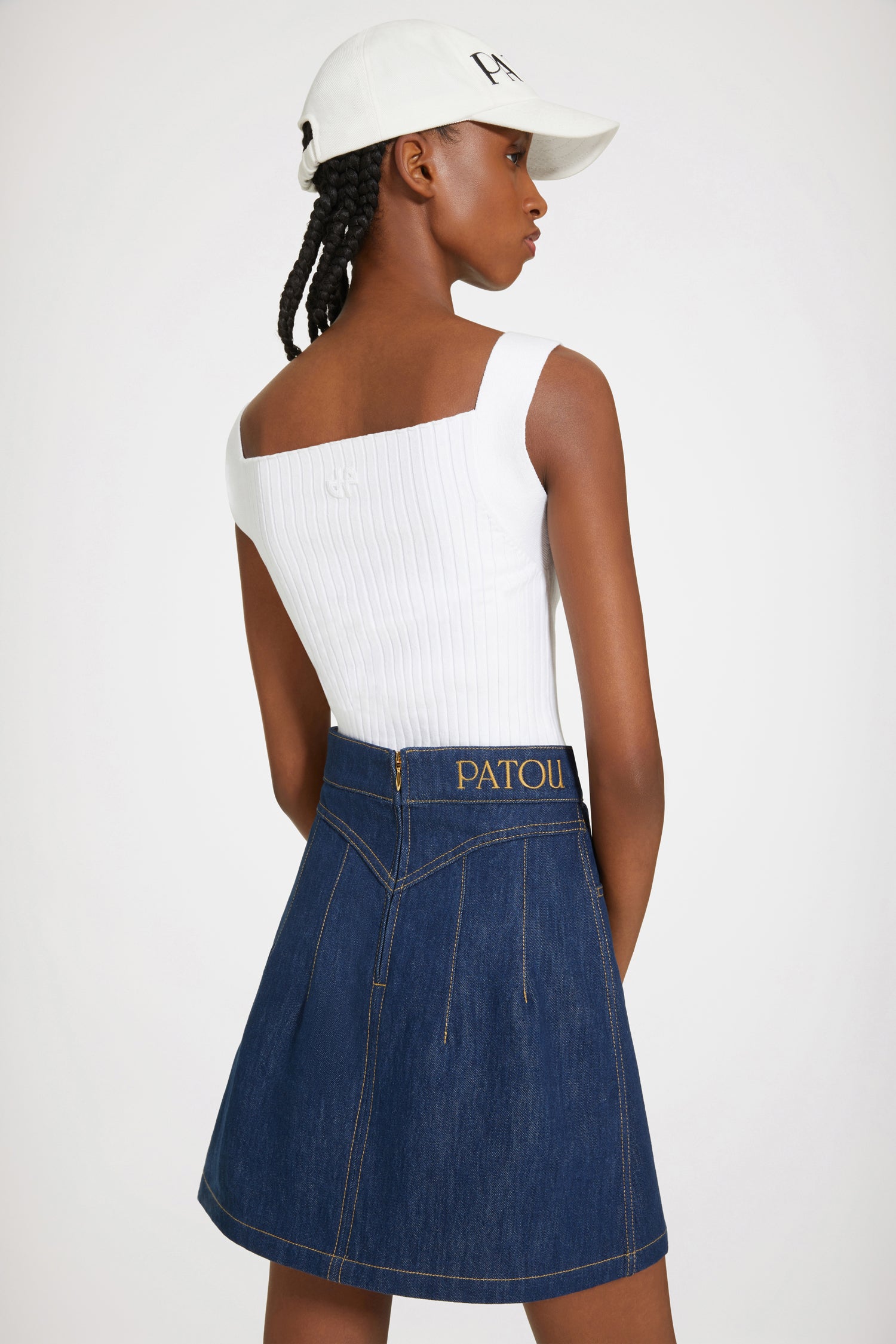 Patou | A-line mini skirt in organic denim