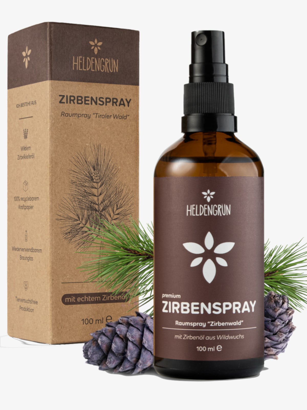 Heldengrün© Zirbenspray (100ml)