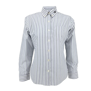 Multi Stripe Shirt - S6239E with Satmer Embroidery - No Tznius Button - Fraylich School Uniforms