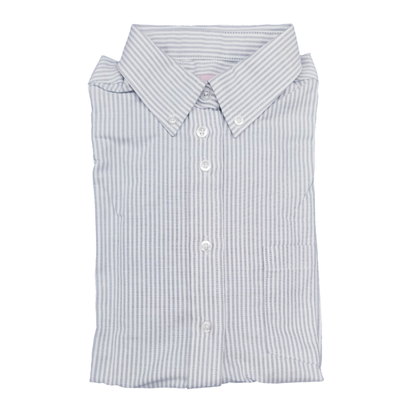 Grey Striped Straight Bottom Shirt - 5070 - 50%OFF – Fraylich School ...