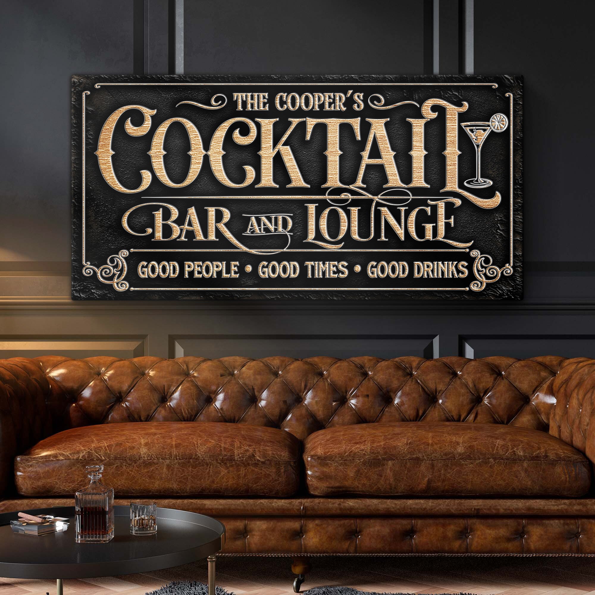 Cocktail Bar And Lounge Sign II