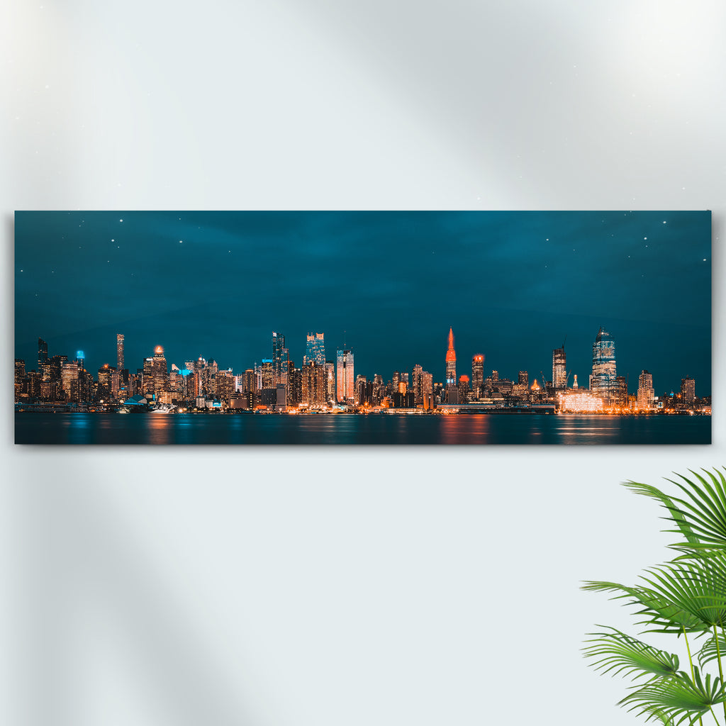 Late Night at New York Skyline Art Canvas (Ready to hang) - by Tailored Canvases