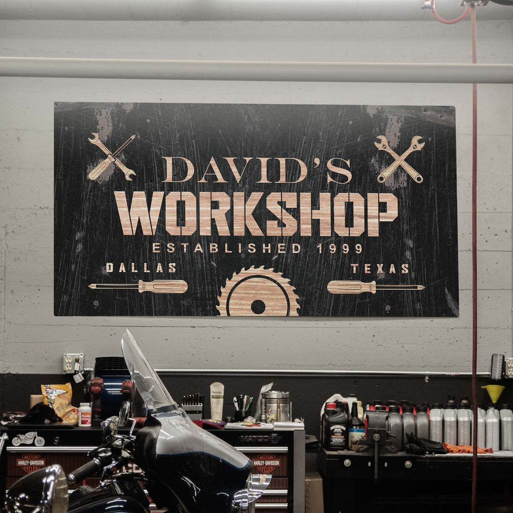 Workshop Sign | Customizable Canvas - by Tailored Canvases