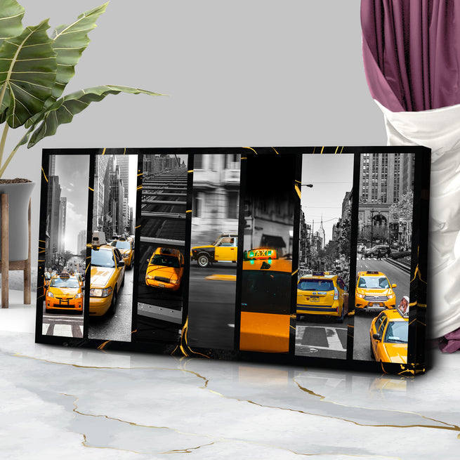 Car Taxi Seven Of NYC Canvas Wall Art - Image by Tailored Canvases