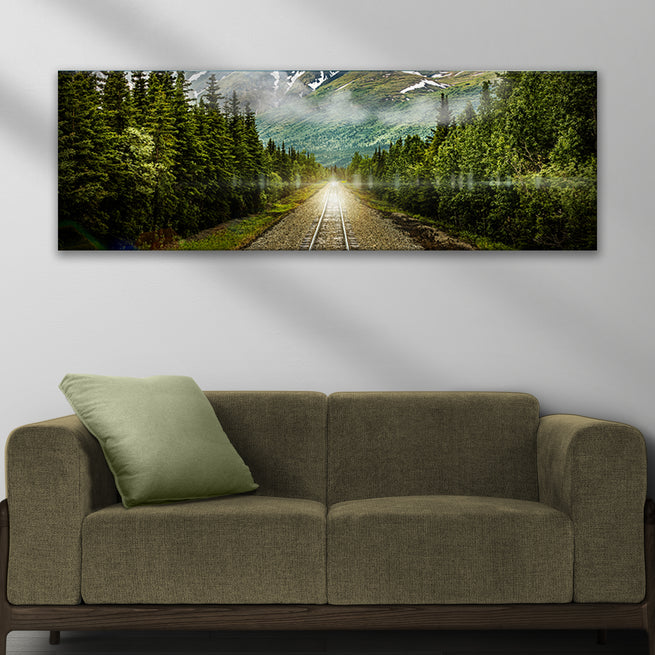 Mountain Railway Canvas Wall Art - Image by Tailored Canvases