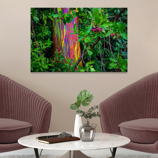 Rainbow Eucalyptus Tree Wall Art Canvas - Wall Art Image by Tailored Canvases