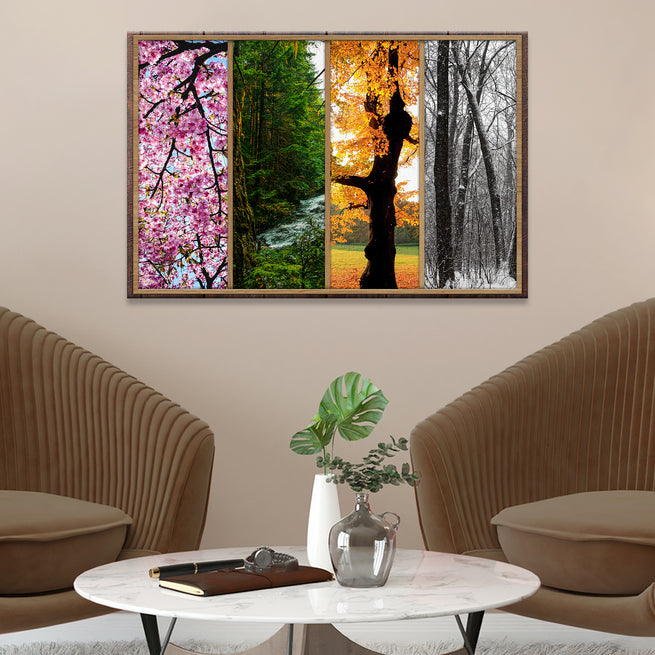 Four Seasons Tree Wall Art Canvas - Wall Art Image by Tailored Canvases
