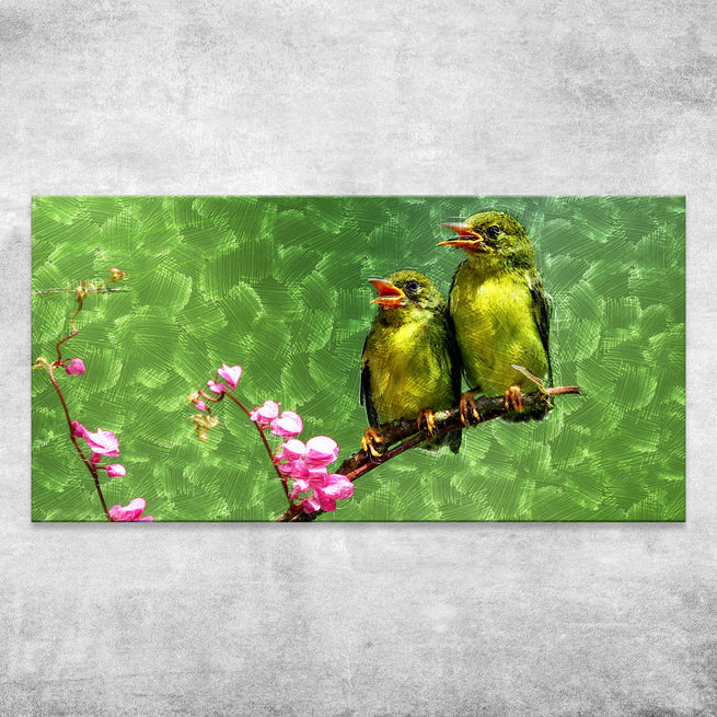 Songbird Abstract Painting Canvas Wall Art - Wall Art Image by Tailored Canvases