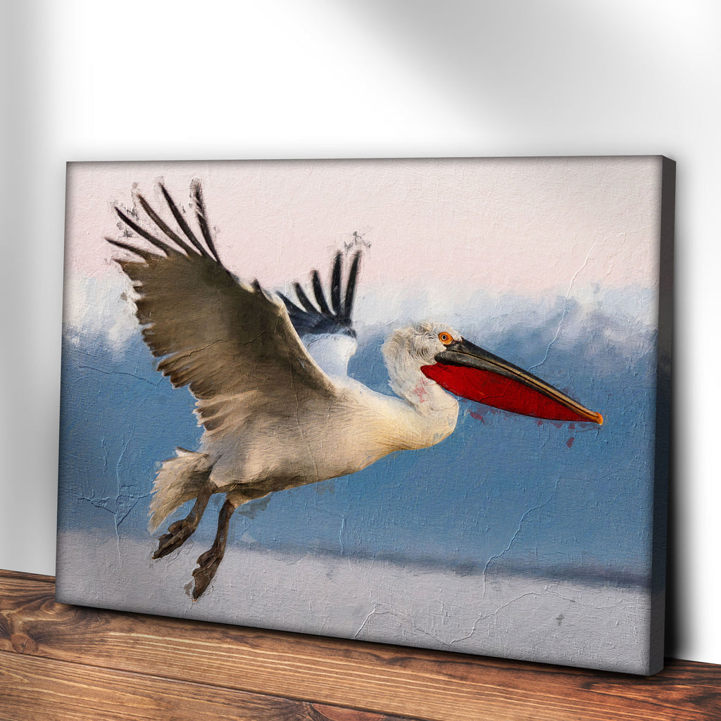 Pelican Bird Watercolor Canvas Wall Art II - by Tailored Canvases