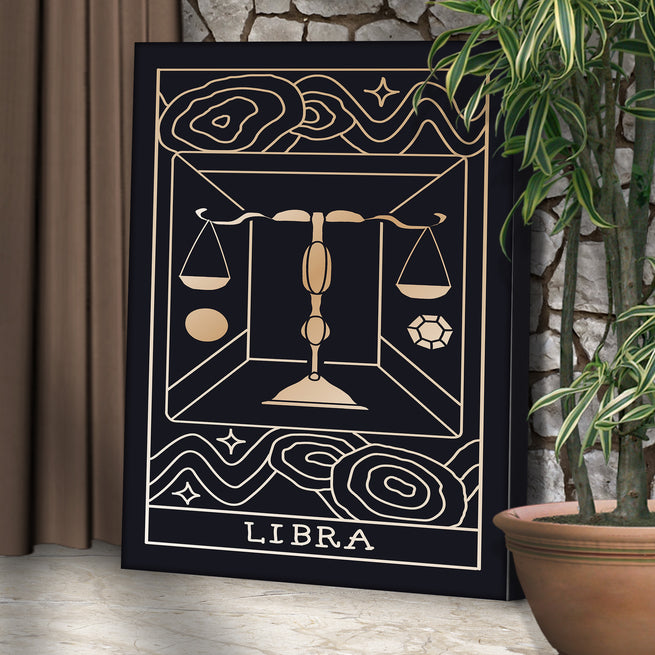 Libra Retro Canvas Wall Art - Image by Tailored Canvases